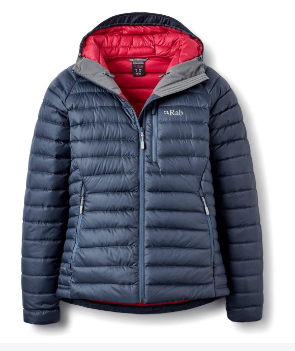 Daunenjacke  mit Kapuze, Damen Rab Microlight Alpine