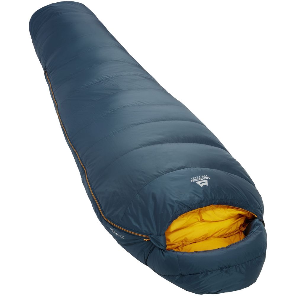Helium 400 - Daunenschlafsack Gr 190 cm Innenmaß - Regular Zip Right Blau