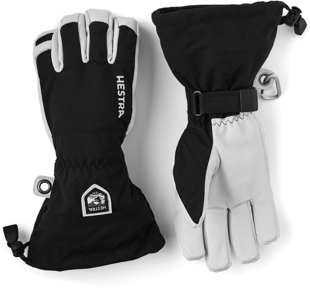Army Leather Heli Ski 5 Finger - Handschuhe Gr 6 schwarz grau