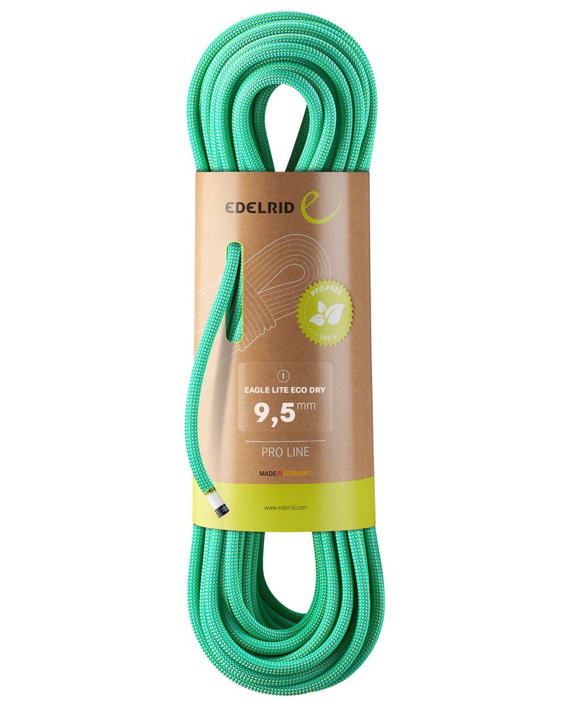 Dynamisches Kletterseil Eagle Lite Eco Dry 95mm 80M Leuchtgrün Wasserabweisend