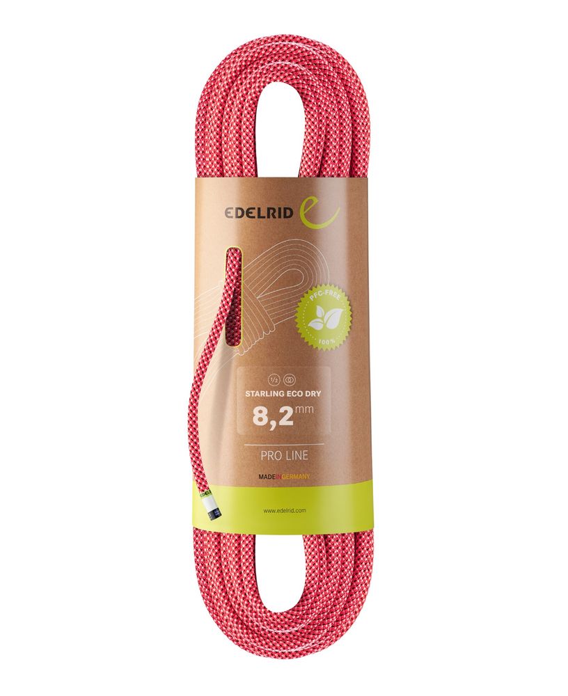 Starling Eco Dry 82mm Dynamisches Halbseil Wasserabweisend 50M Pink