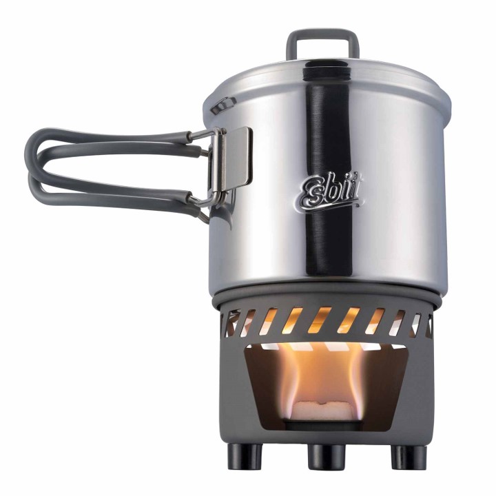 Esbit Trockenbrennstoff-Kochset 585 ml, Edelstahl