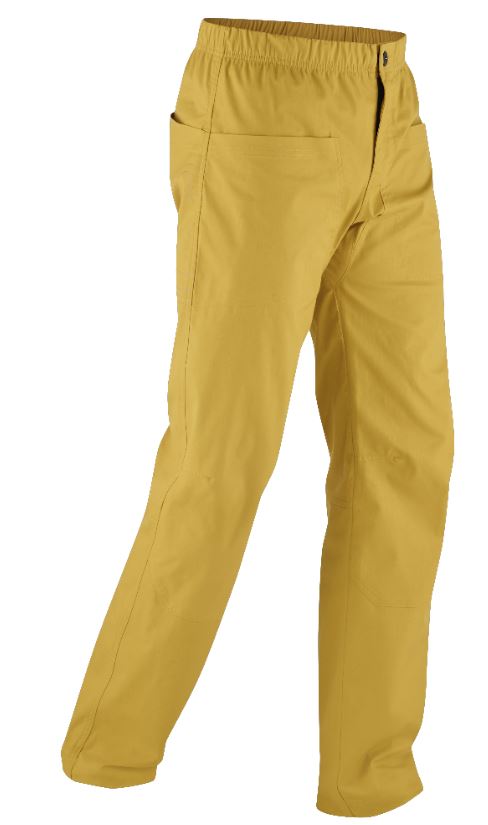 ME Dome Pants Kletterhose Bewegungsfreiheit Bio-Recycling-Bw Yellow Curry Gr M
