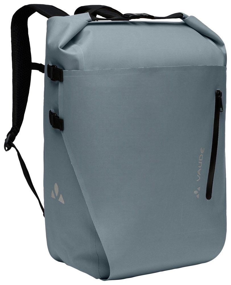 VAUDE 2in1 Fahrrad Hinterradtasche und Rucksack Proof Transformer 26 Liter, wasserdicht, Made in Germany, heron, Einheitsgröße