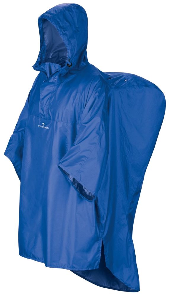 Wasserdichte Hiker Poncho Blau Größe XL für Trekking und Reisen