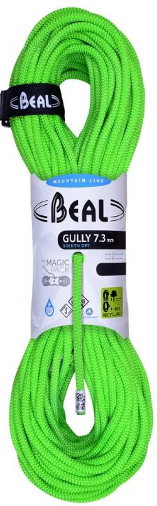 Beal Gully 7.3mm Unicore Golden Dry - Halbseil, Zwillingsseil