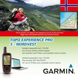 Garmin Topo Experience Pro 5 Nordvest - Norwegen - GPS Karte