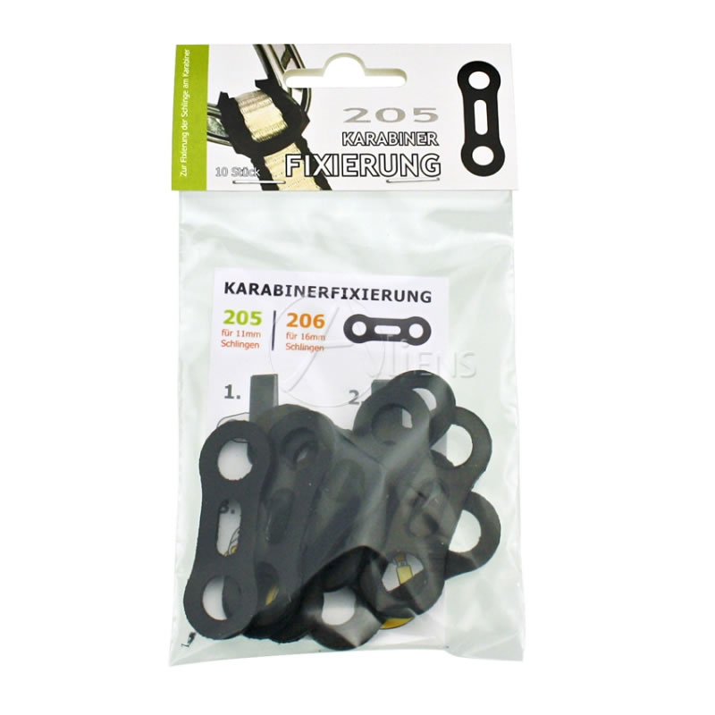 Rubberfix 205 Aliens Karabiner Fixierung - 10 Stück