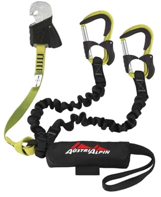 Klettersteigset HydraEvo Via Ferrata Y-Seil - Elastisch Via Ferrata Mechanismus - Drei Arme