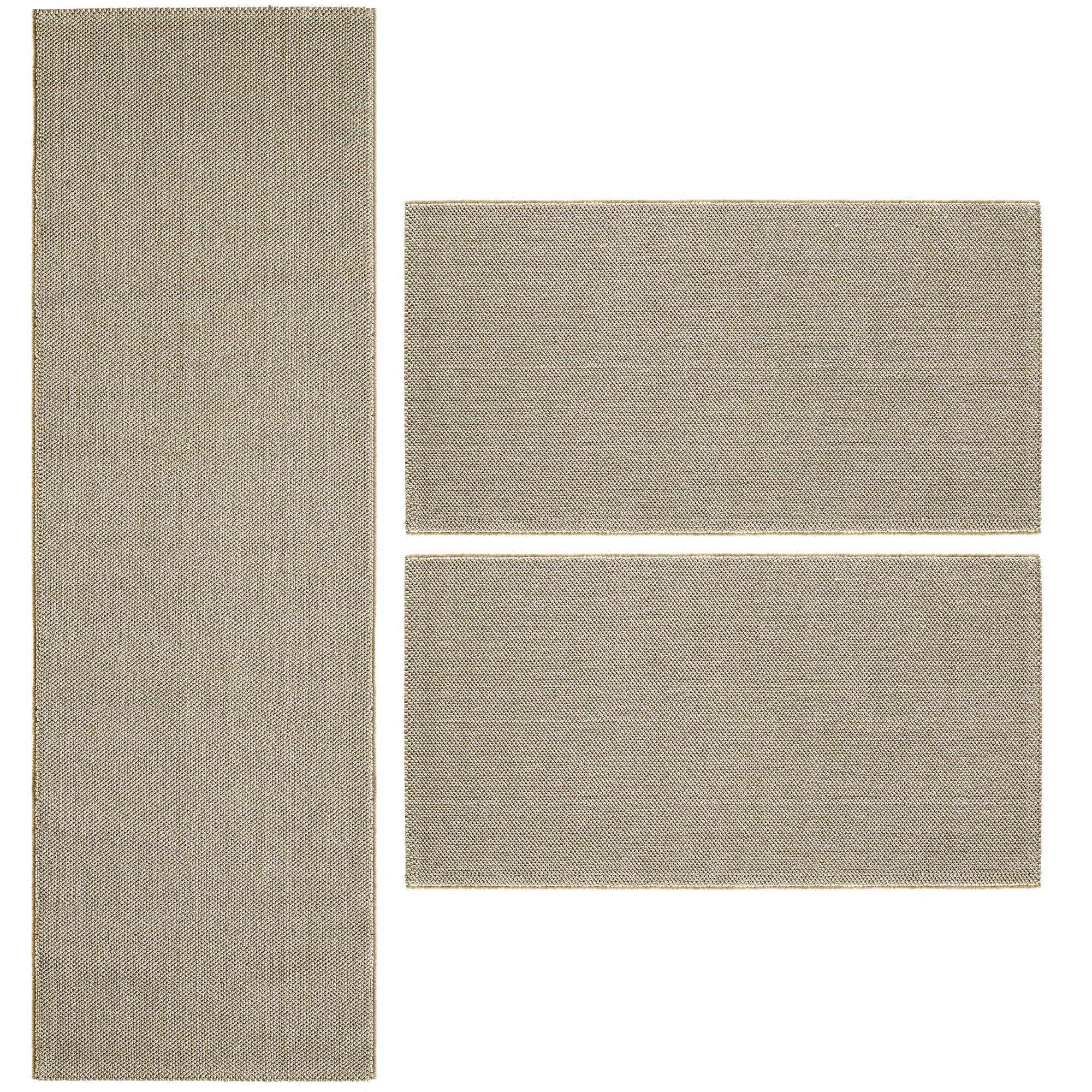 Bettumrandung Teppichläufer Set, Cut-Loop Teppich Meliert Teppich Schlafzimmer