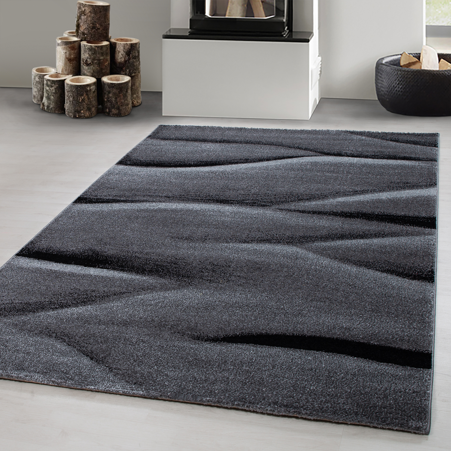 Carpetsale24 Kurzflor Teppich Modernes Muster Pflegeleicht