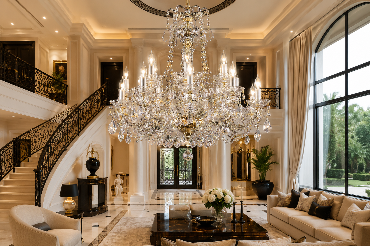 Luxus Kronleuchter Lüster von Casa Padrino - 5 Sterne Schloss Hotel Interior