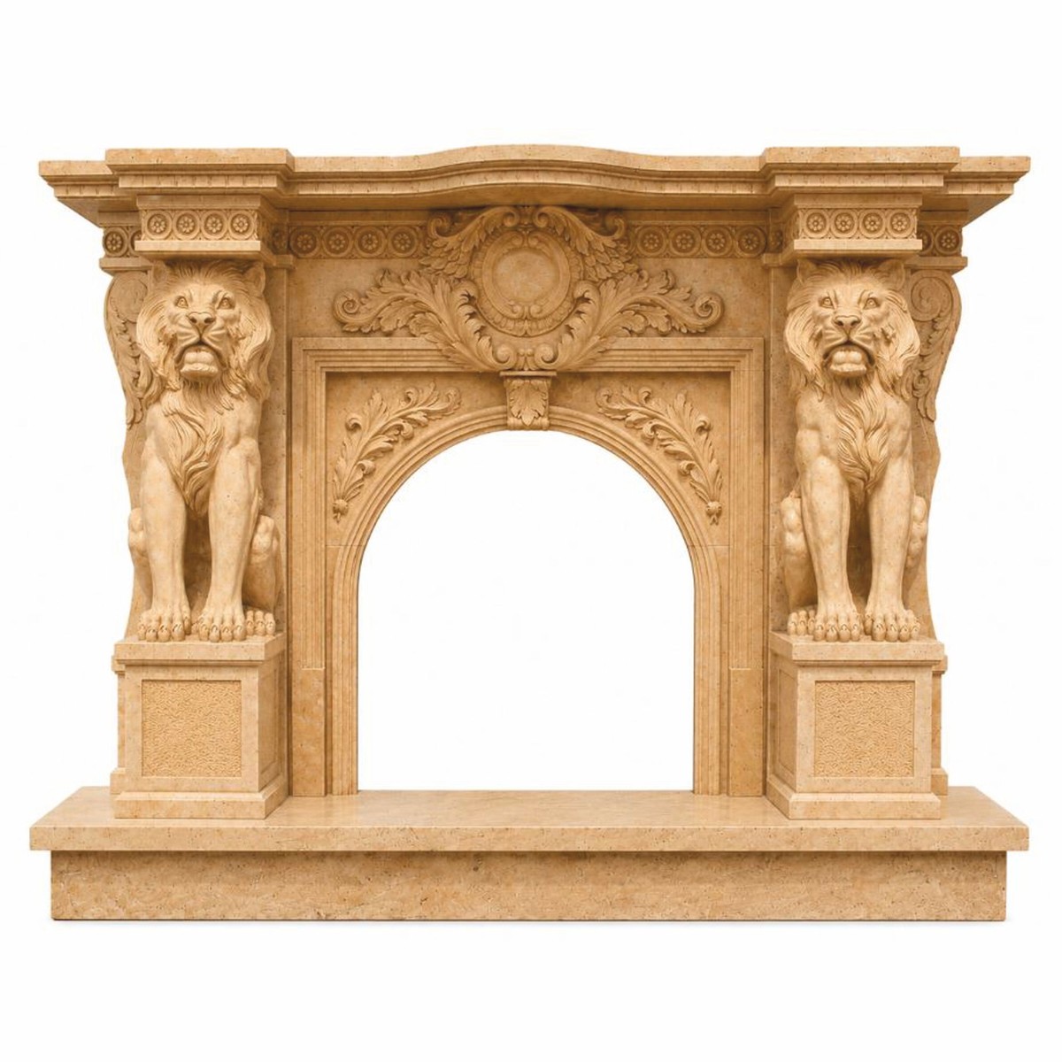 Massive Marble Fireplace by Casa Padrino Made in Italy