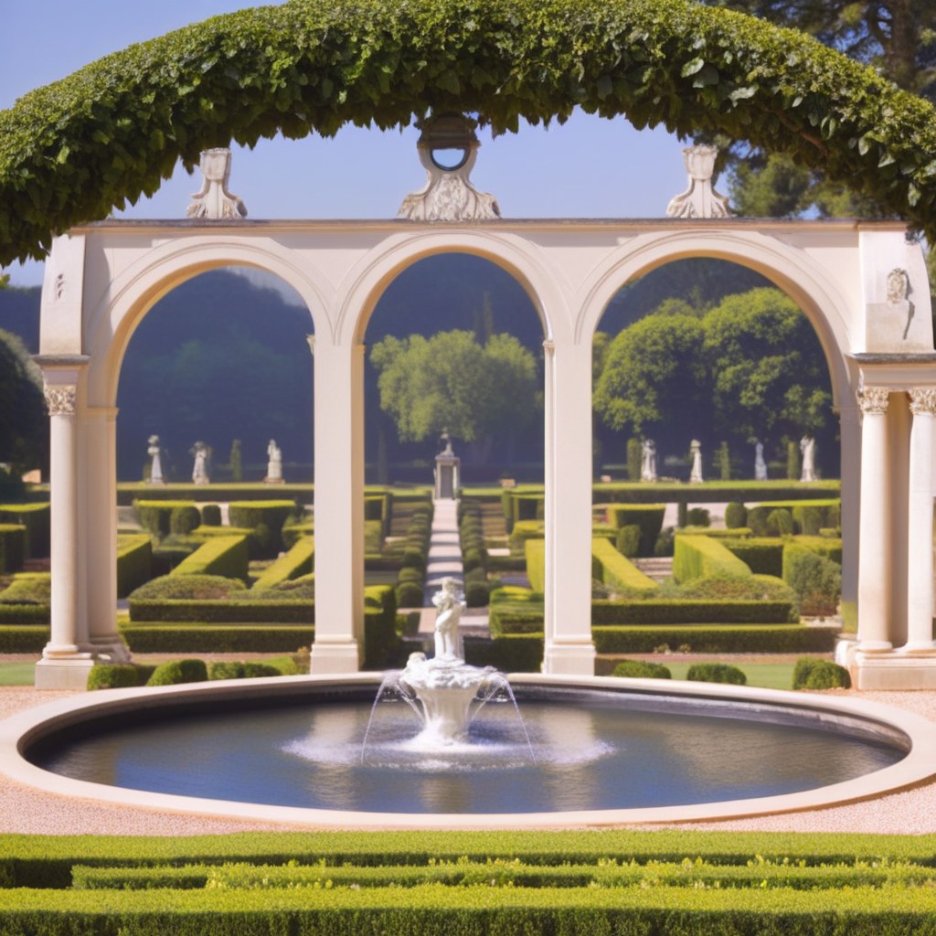 Formale Gartenanlage mit symmetrischen Hecken und Kieswegen als Beispiel für einen Barockgarten anlegen von Casa Padrino