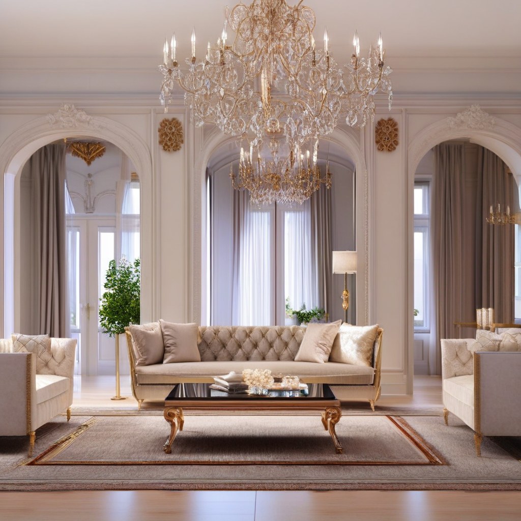 Barockmöbel Bochum: Prunkvolles Wohnzimmer mit Barock Sofa von Casa Padrino