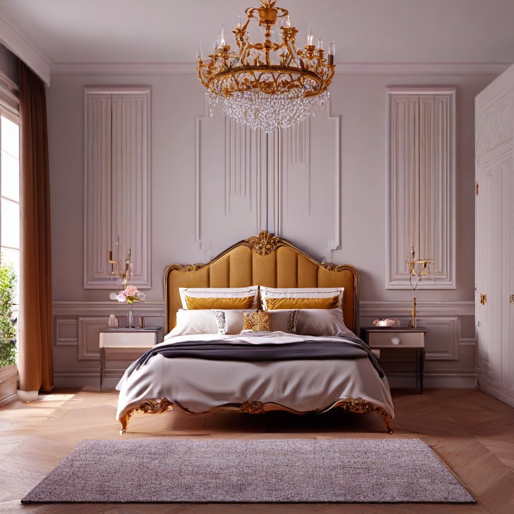 Barockmöbel Castrop-Rauxel: Barock Schlafzimmer mit Himmelbett von Casa Padrino