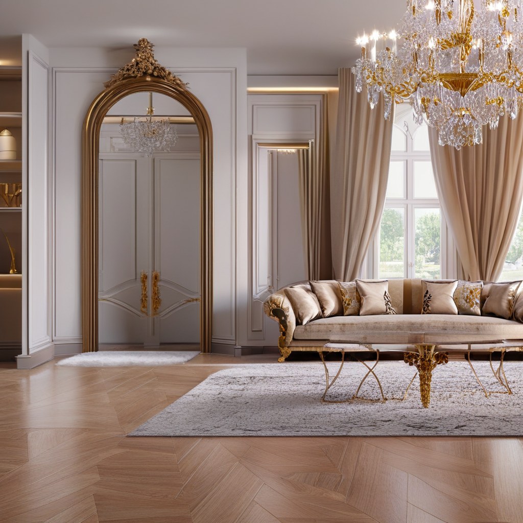 Barockmöbel Gelsenkirchen: Prunkvolles Wohnzimmer mit Barock Sofa von Casa Padrino