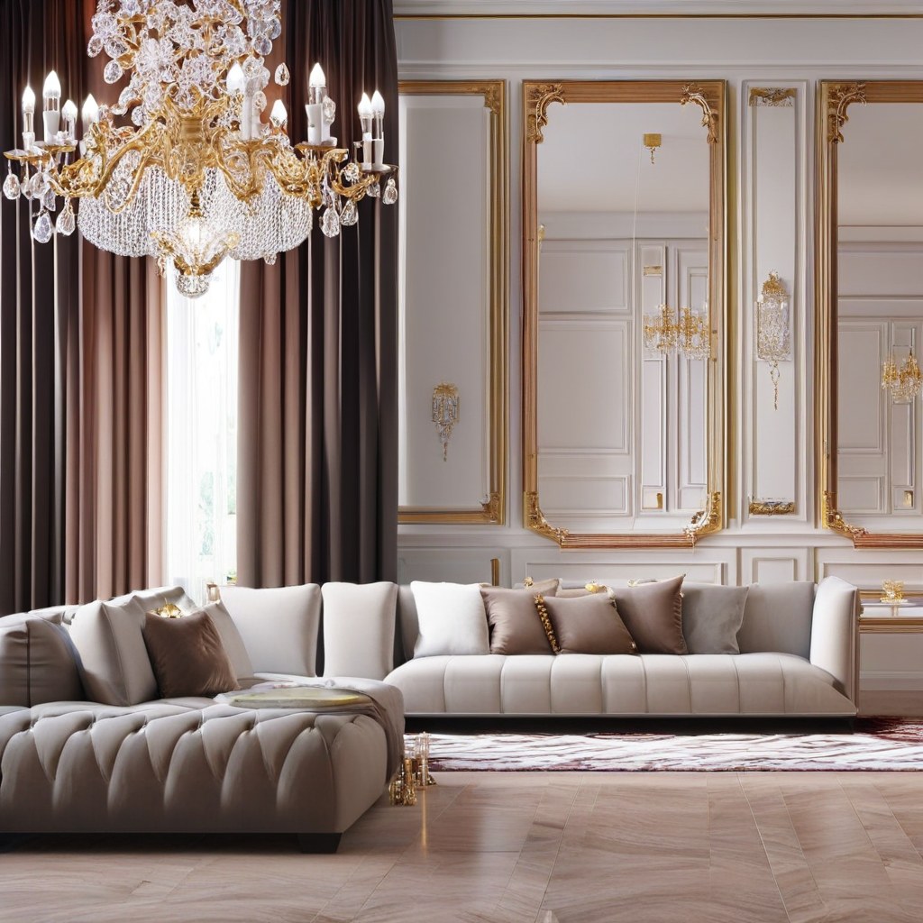 Barockmöbel Herne: Prunkvolles Wohnzimmer mit Barock Sofa von Casa Padrino