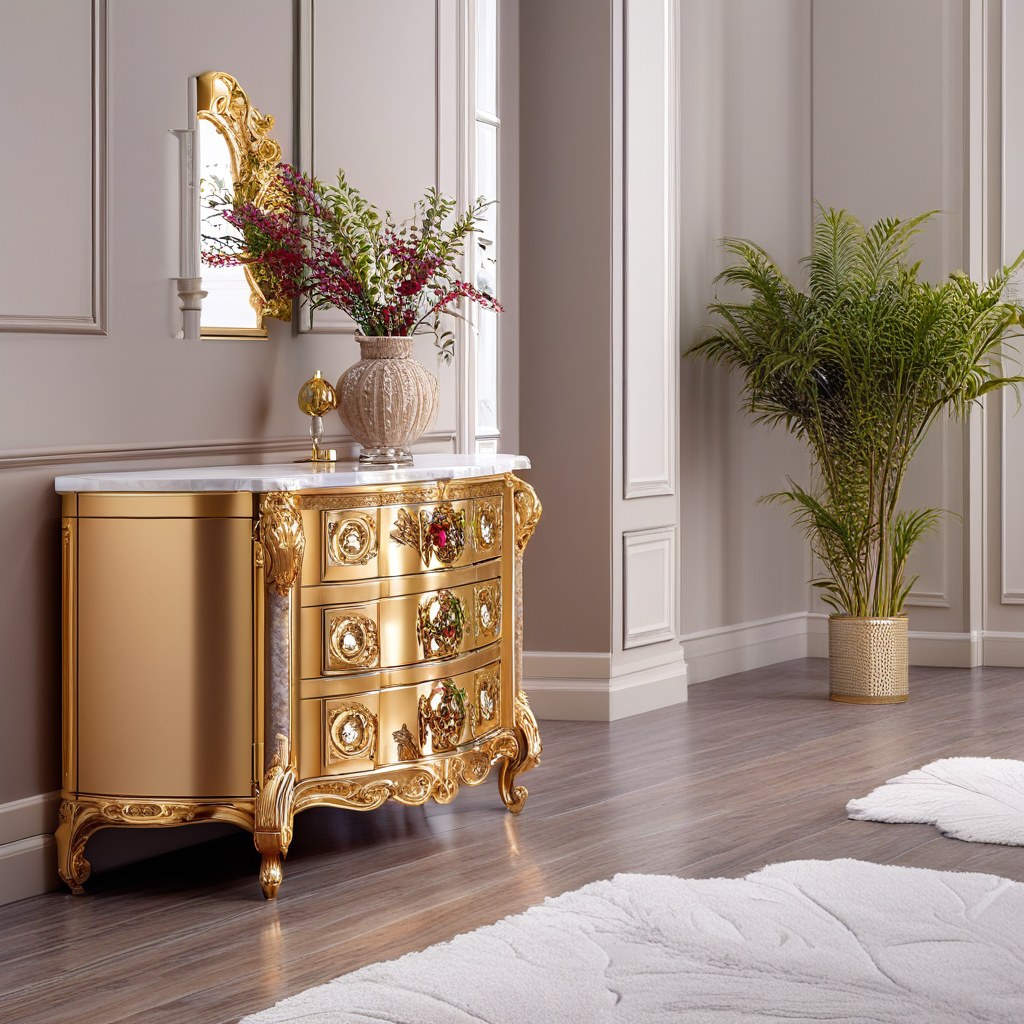 Barockmöbel Wanne-Eickel: Barock Kommode mit Marmorplatte von Casa Padrino