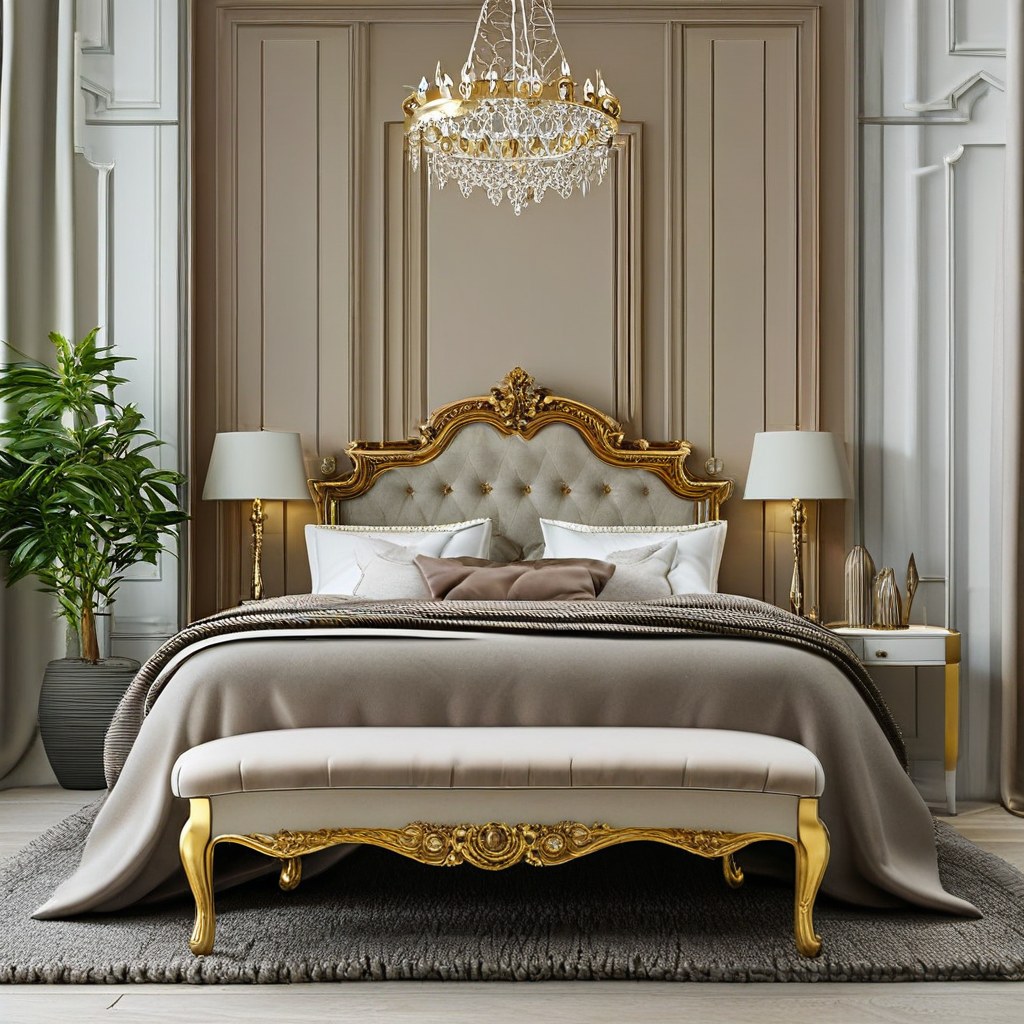 Barockmöbel Wanne-Eickel: Barock Schlafzimmer mit Himmelbett von Casa Padrino