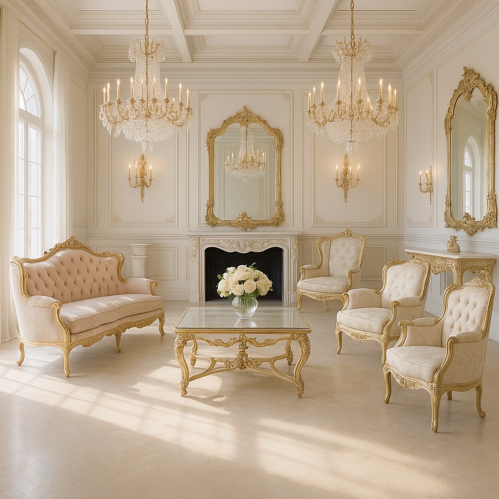 Elegante Ausstellung mit Barockmöbeln von Casa Padrino