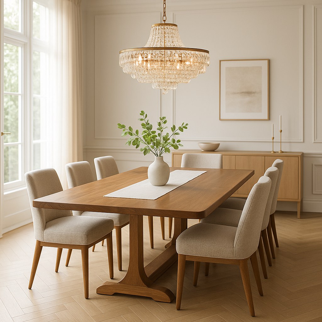 Esszimmer mit maßgefertigtem Esstisch von Casa Padrino