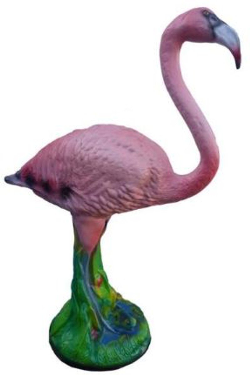 Kleinere Flamingo Skulptur in Rosa und mehrfarbiger Fassung, 80 cm hoch, von Casa Padrino