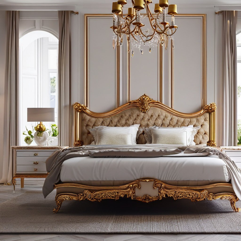 Kronleuchter Essen: Barock Kronleuchter im Wohnzimmer von Casa Padrino