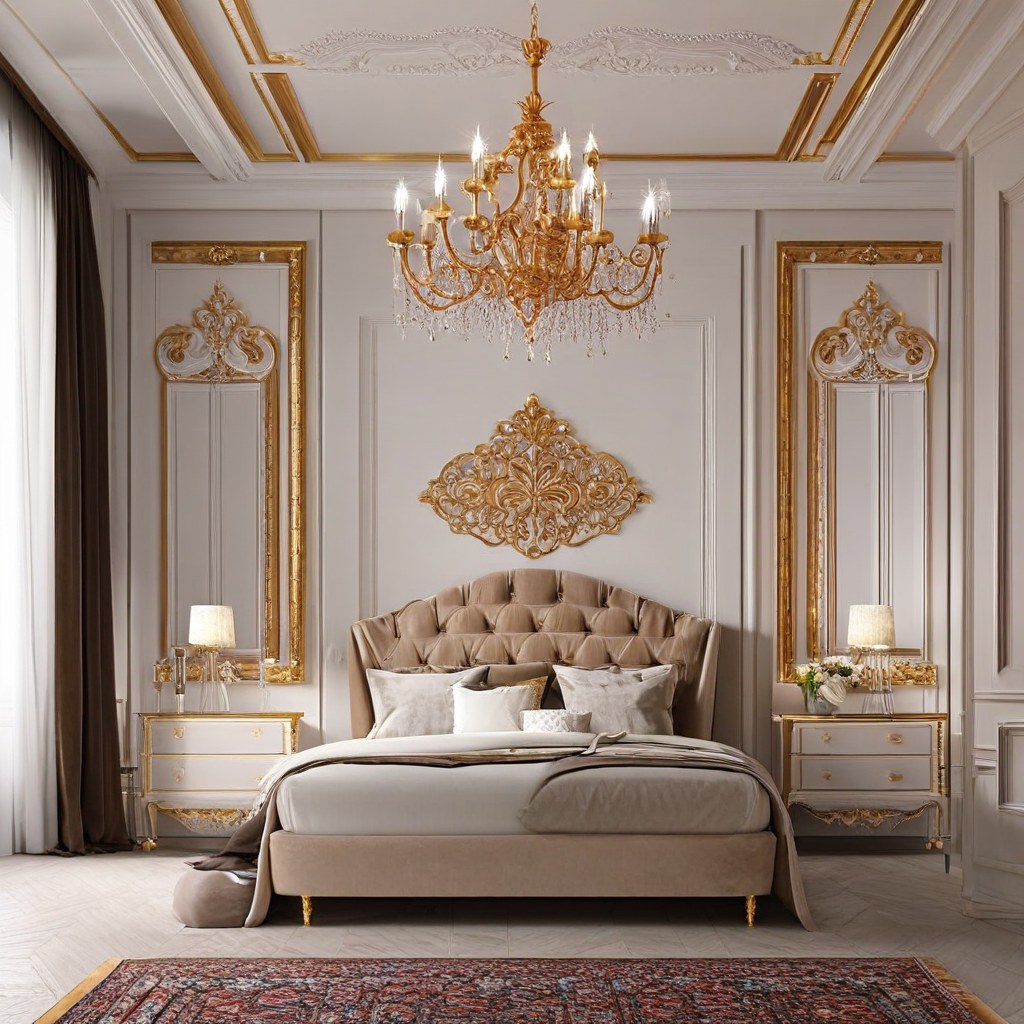 Kronleuchter Stuttgart: Barock Kronleuchter im Wohnzimmer von Casa Padrino