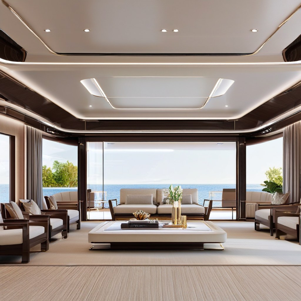 Luxus Yacht Möbel für den Salon einer Superyacht von Casa Padrino