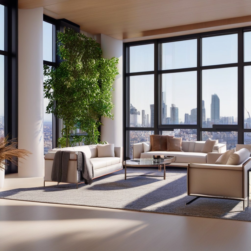 Luxusmöbel Aachen: Penthouse Wohnbereich mit Designer Möbeln von Casa Padrino
