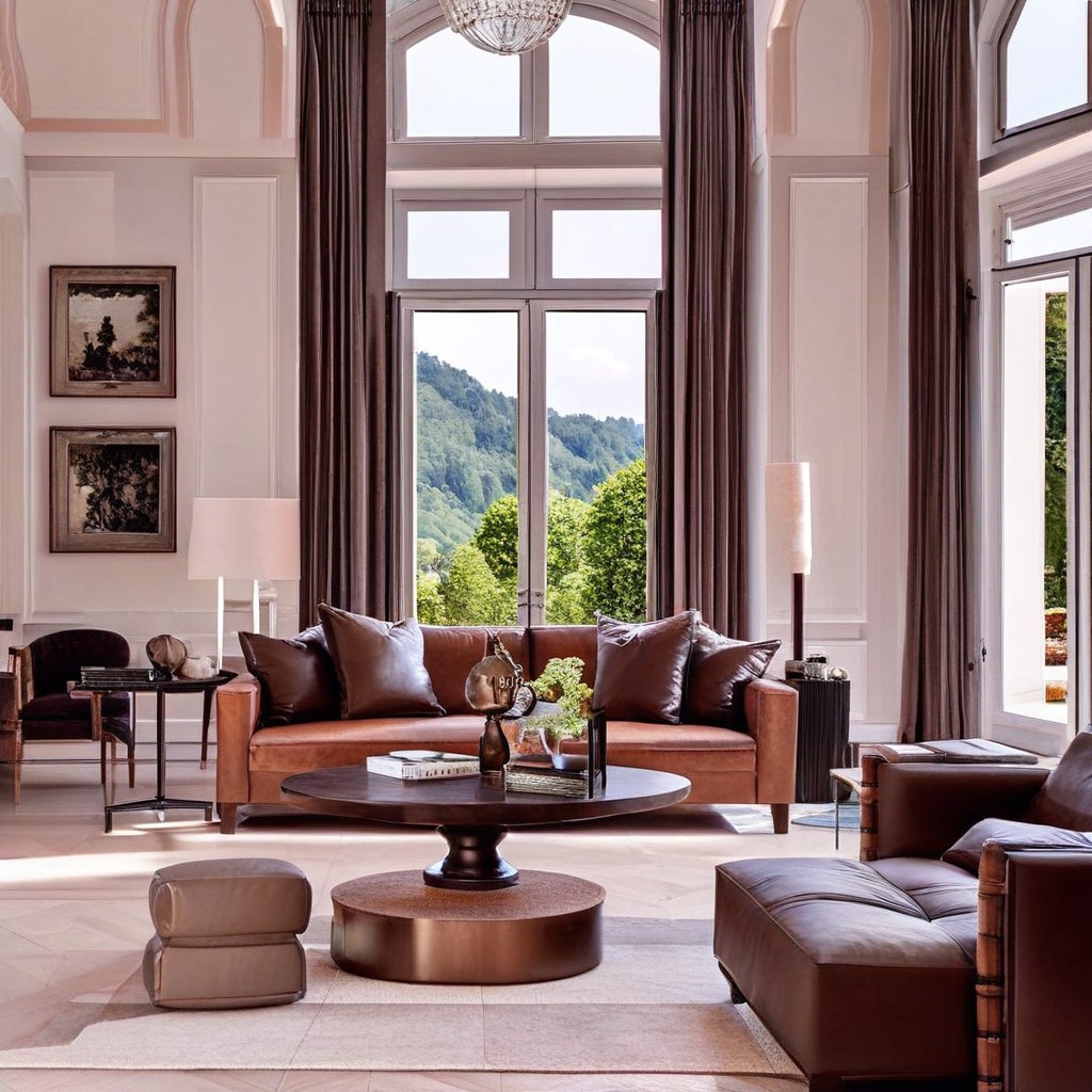 Luxusmöbel Baden-Baden Penthouse Wohnbereich mit Designer Möbeln von Casa Padrino