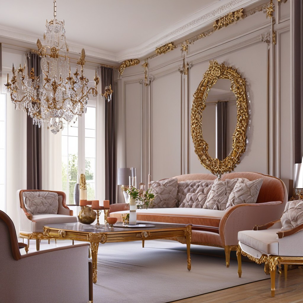 Luxusmöbel Bautzen: Luxuriöses Wohnzimmer mit Samt Sofa von Casa Padrino