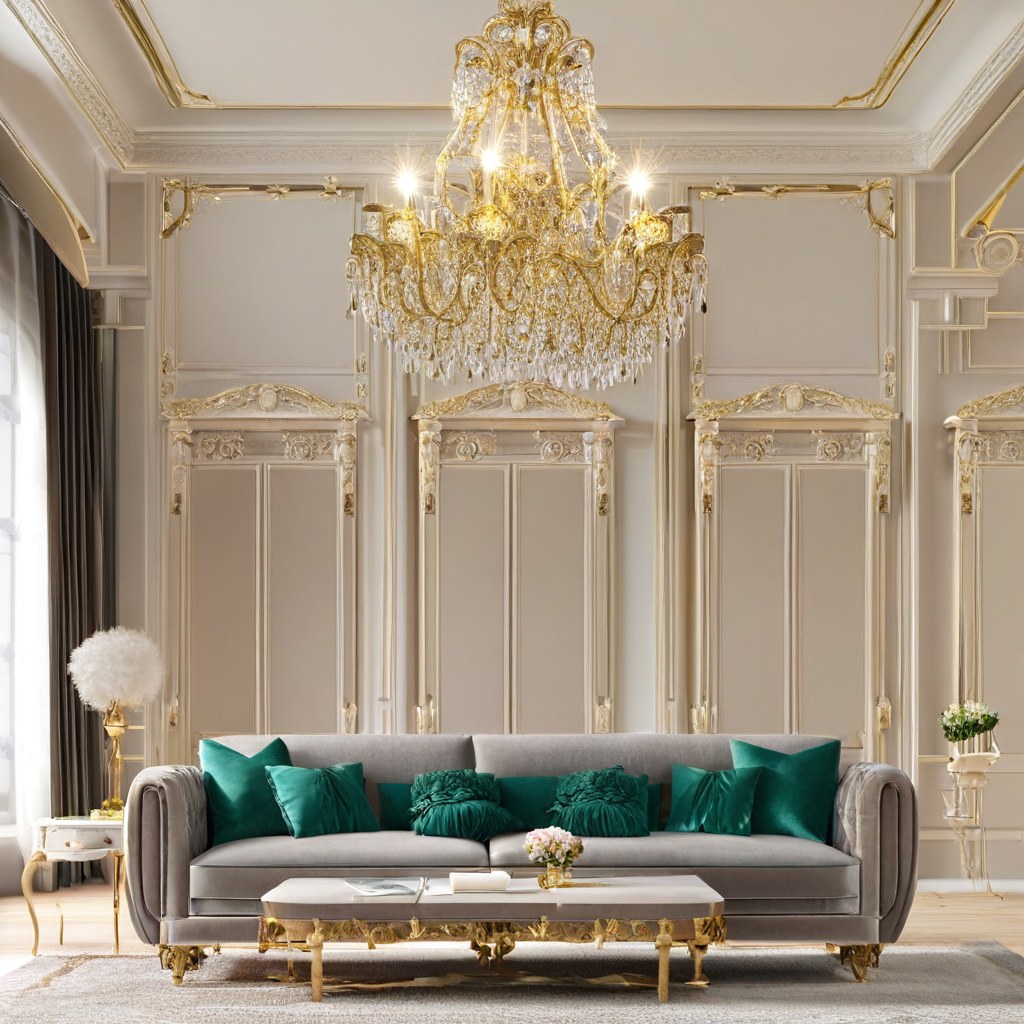Luxusmöbel Berchtesgaden: Luxuriöses Wohnzimmer mit Samt Sofa von Casa Padrino