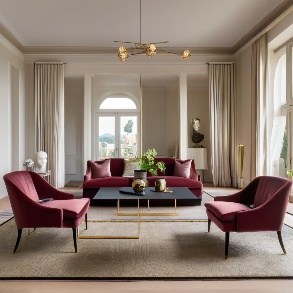 Luxusmöbel Bonn Hotel Lounge mit Designer Sesseln von Casa Padrino