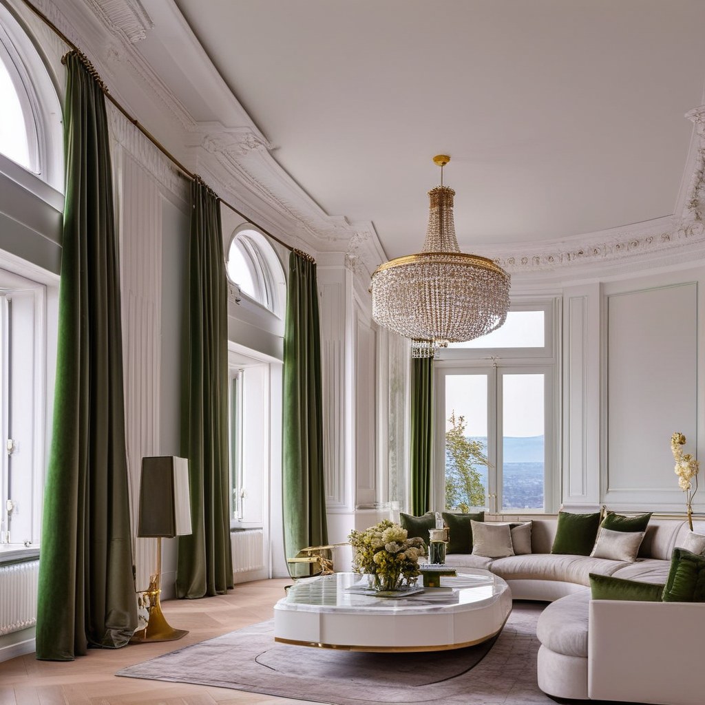 Luxusmöbel Bonn luxuriöses Wohnzimmer mit Samt Sofa von Casa Padrino