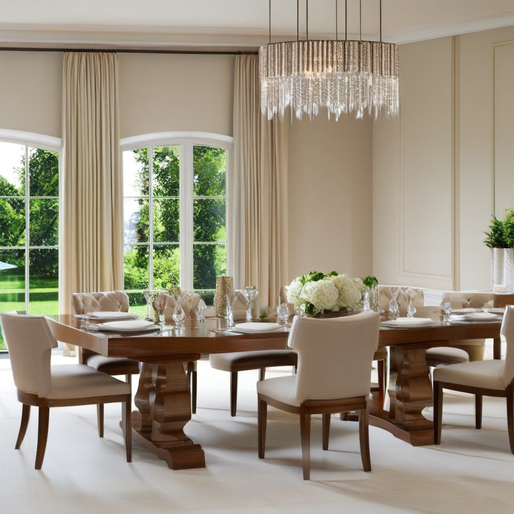 Luxusmöbel Bredeney: Elegantes Esszimmer mit Kronleuchter von Casa Padrino