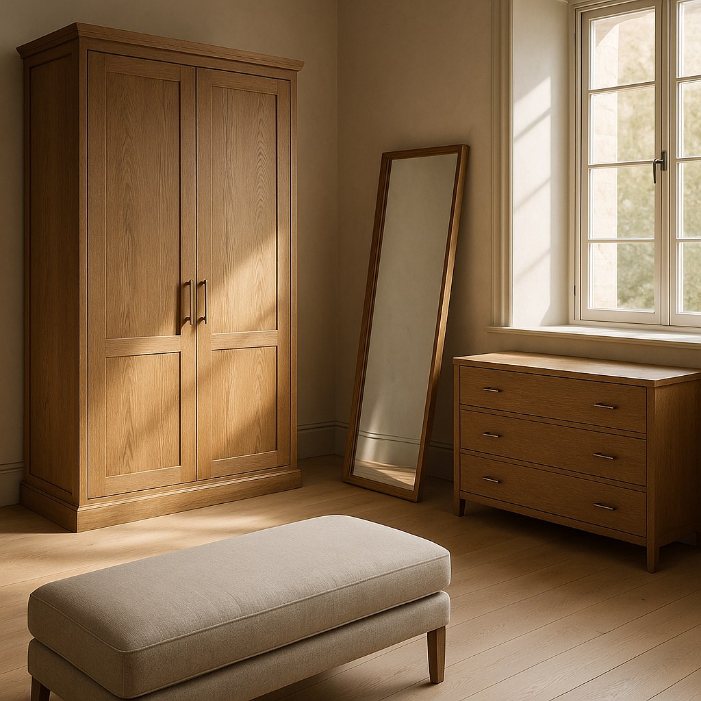 Luxusmöbel Dahlem Ankleidezimmer mit Massivholz Schrank von Casa Padrino