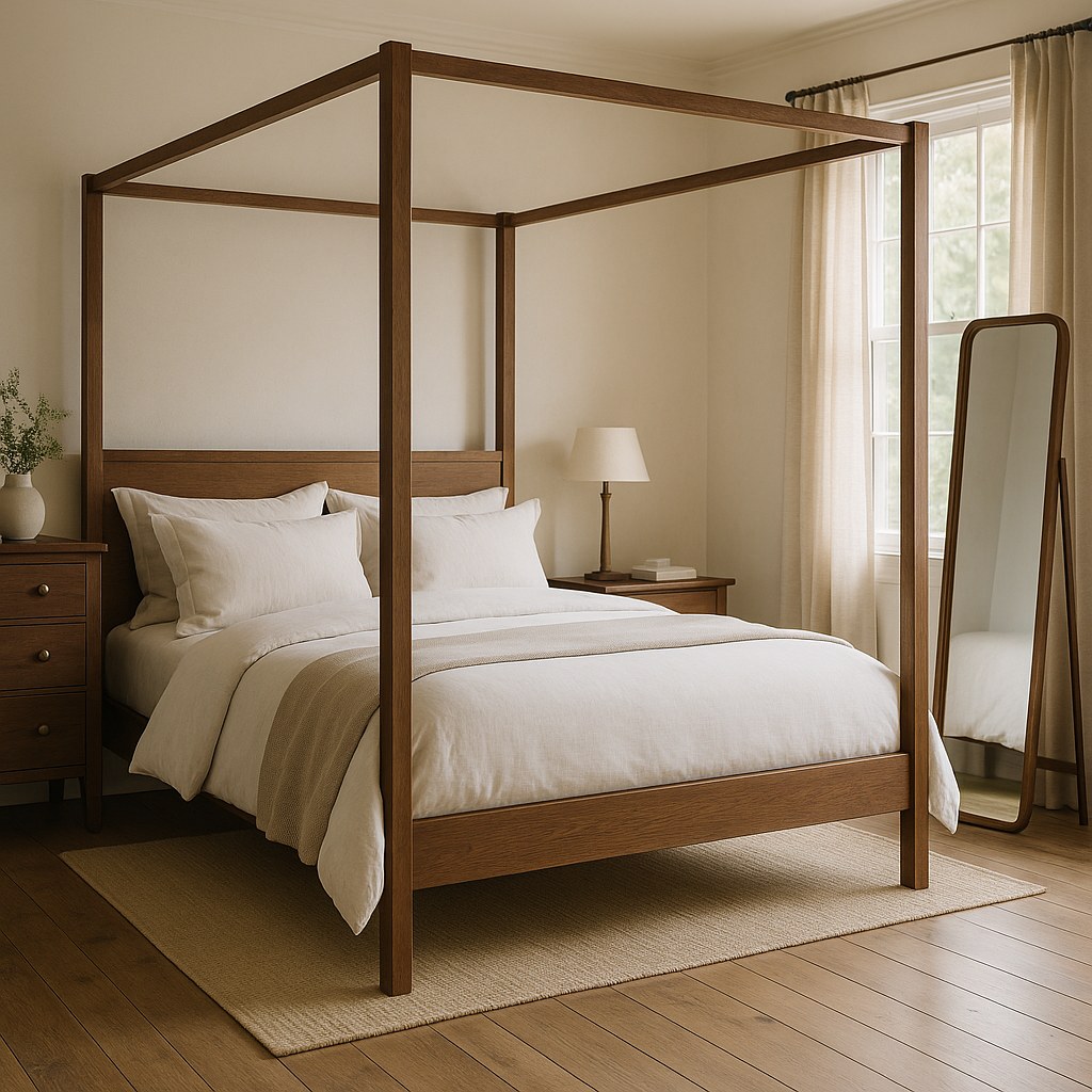 Luxusmöbel Dahlem Schlafzimmer mit Himmelbett von Casa Padrino