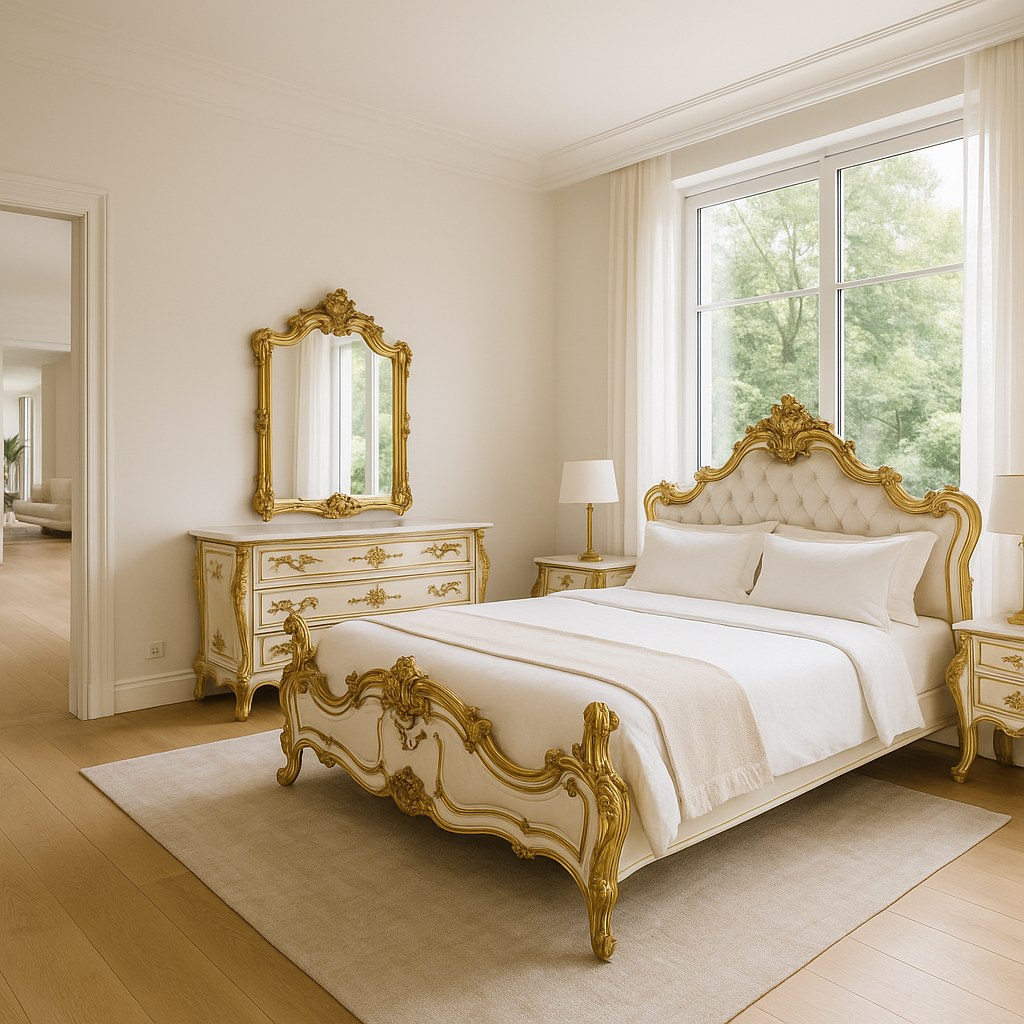 Luxusmöbel Dortmund: Barock Schlafzimmer in Stadtvilla von Casa Padrino