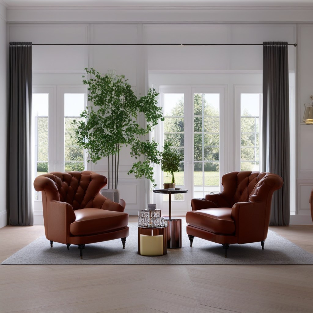 Luxusmöbel Dresden: Designer Sessel im Wohnbereich von Casa Padrino
