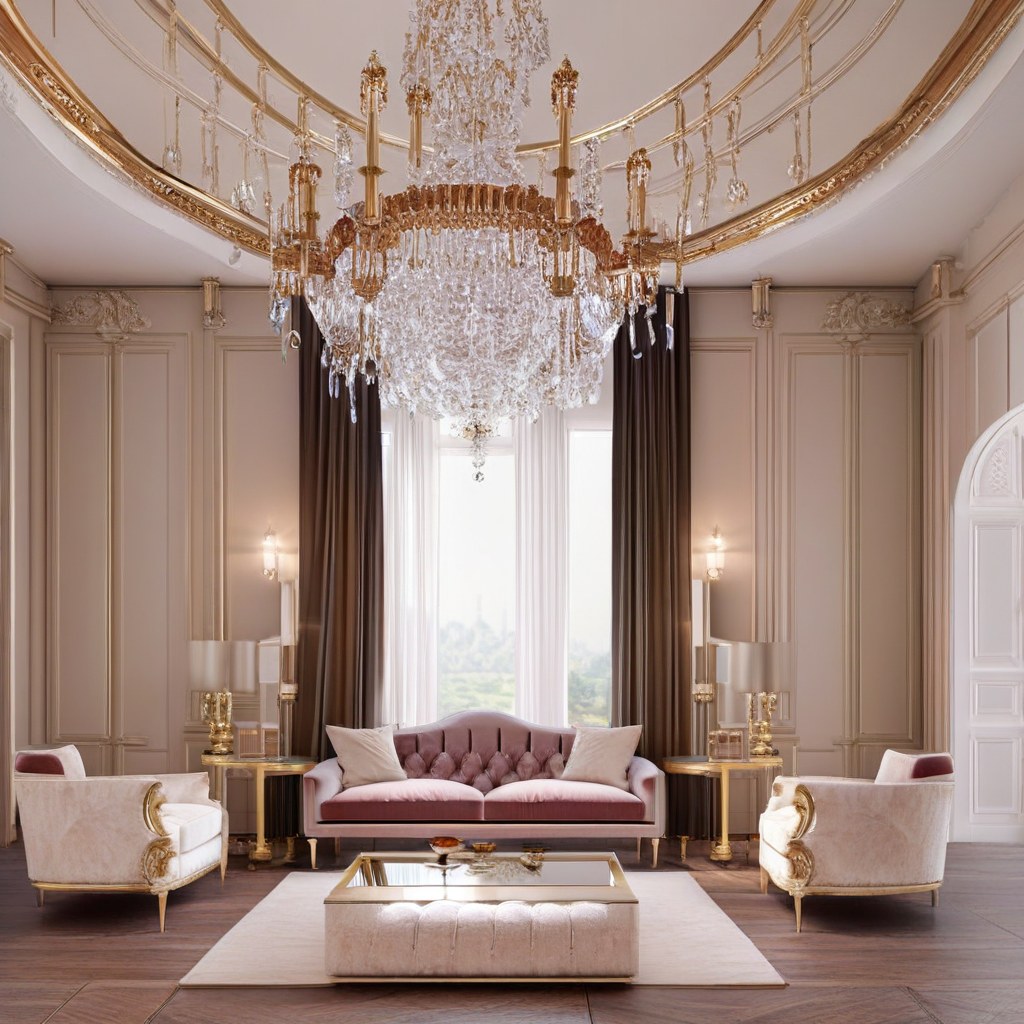 Luxusmöbel Dresden: Luxuriöses Wohnzimmer mit Samt Sofa von Casa Padrino