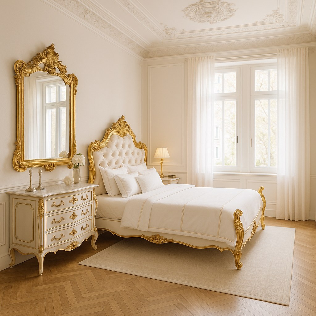 Luxusmöbel Düsseldorf: Barock Schlafzimmer in Stadtvilla von Casa Padrino