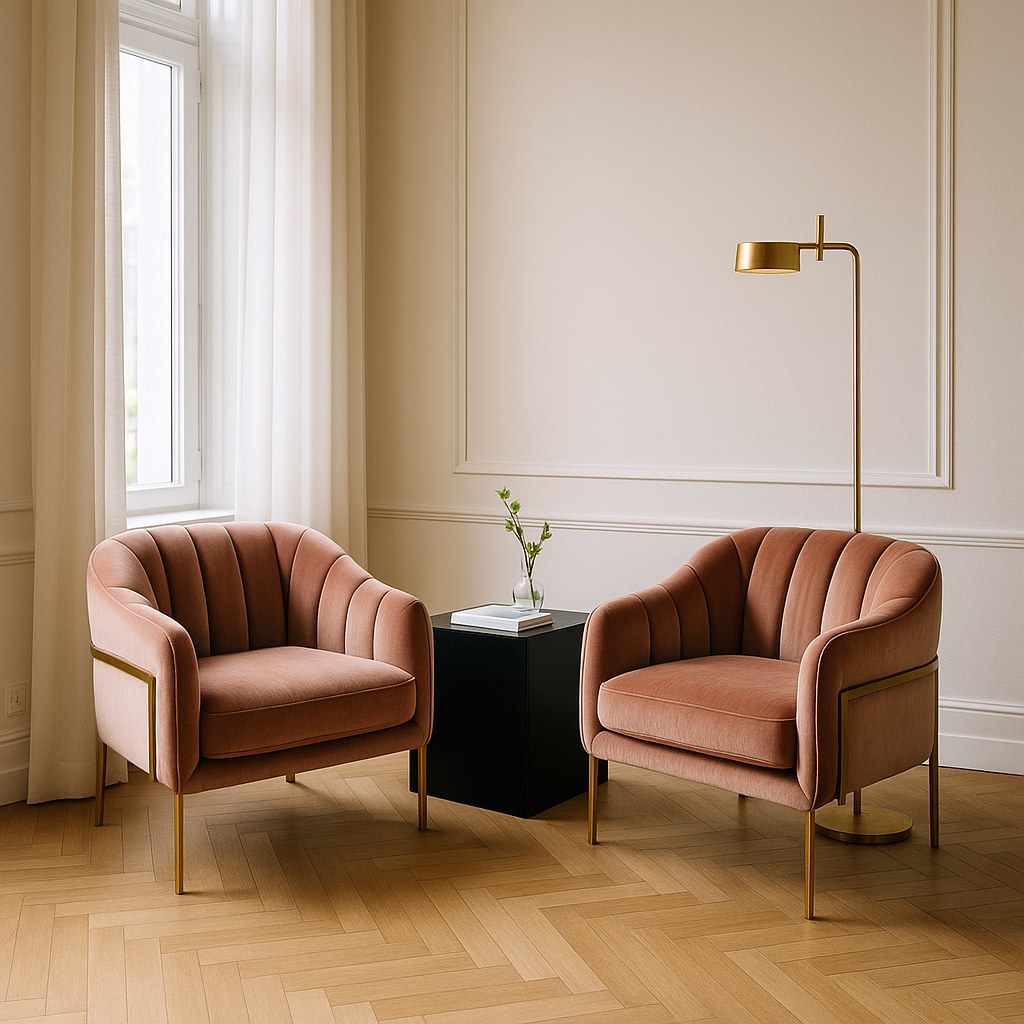 Luxusmöbel Düsseldorf: Hotel Lounge mit Designer Sesseln von Casa Padrino