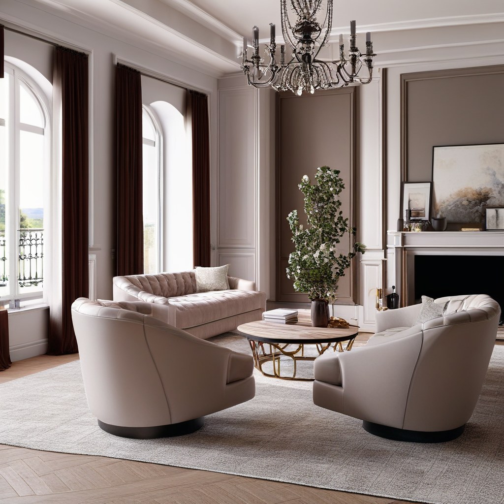 Luxusmöbel Duisburg: Designer Sessel im Wohnbereich von Casa Padrino