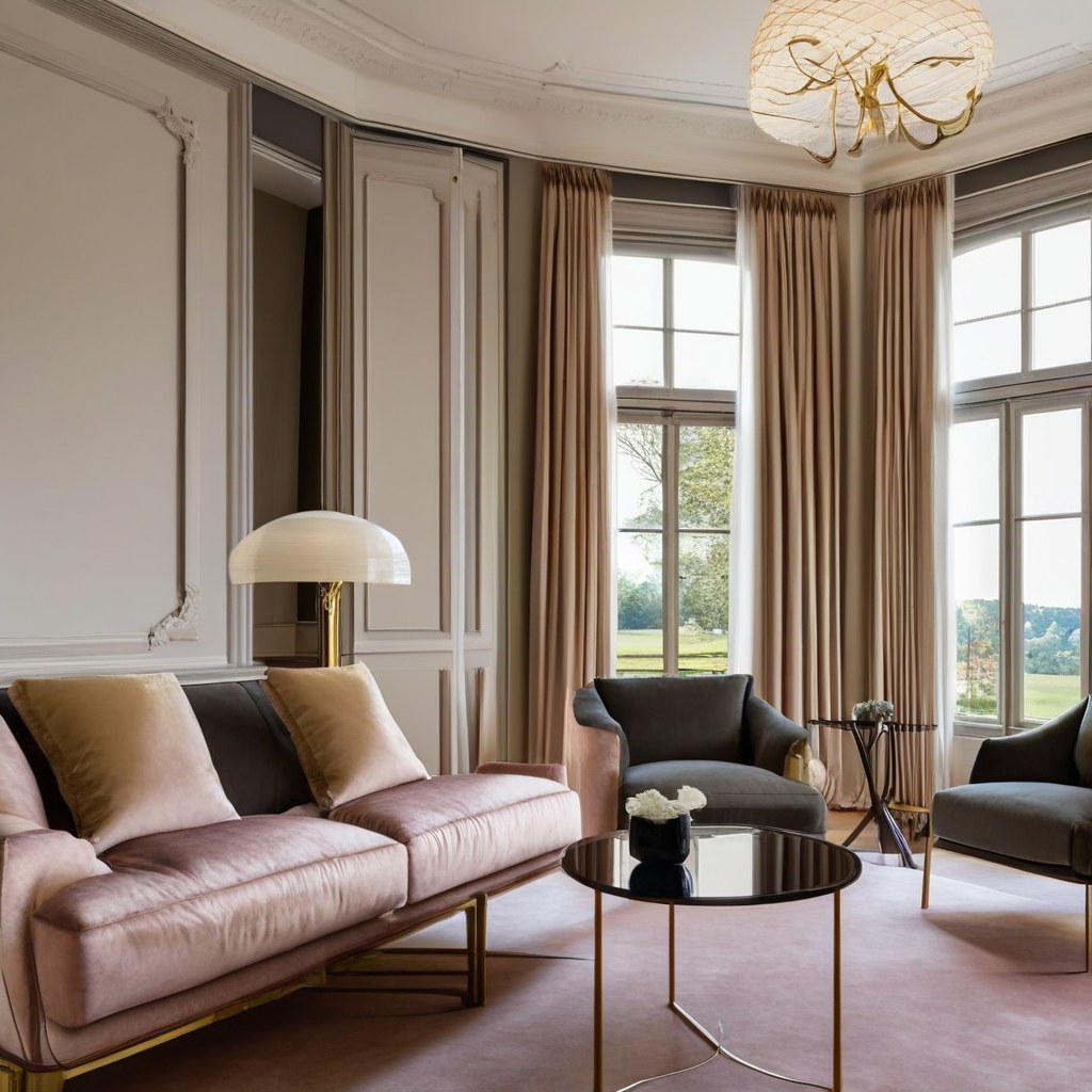 Luxusmöbel Essen: Hotel Lounge mit Designer Sesseln von Casa Padrino