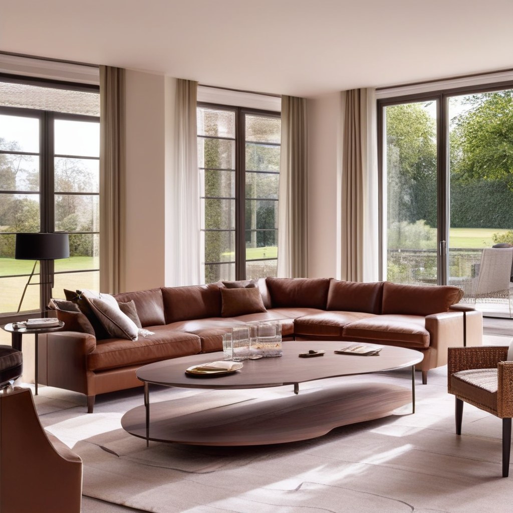 Luxusmöbel Essen: Penthouse Wohnbereich mit Designer Möbeln von Casa Padrino