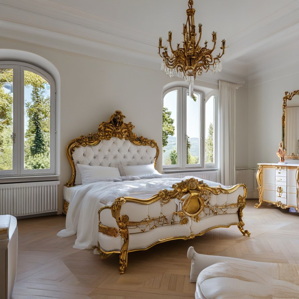 Luxusmöbel Freiburg Barock Schlafzimmer in Stadtvilla von Casa Padrino
