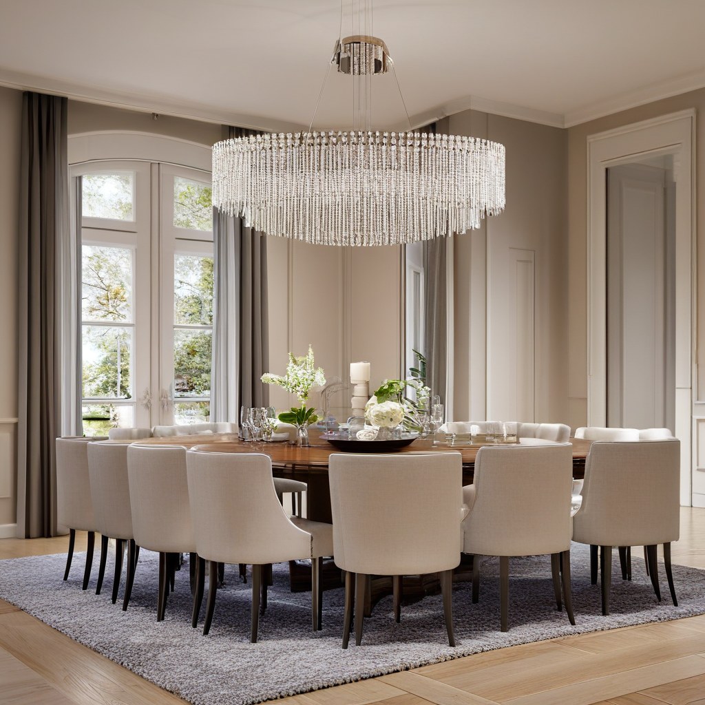 Luxusmöbel Gelsenkirchen: Elegantes Esszimmer mit Kronleuchter von Casa Padrino