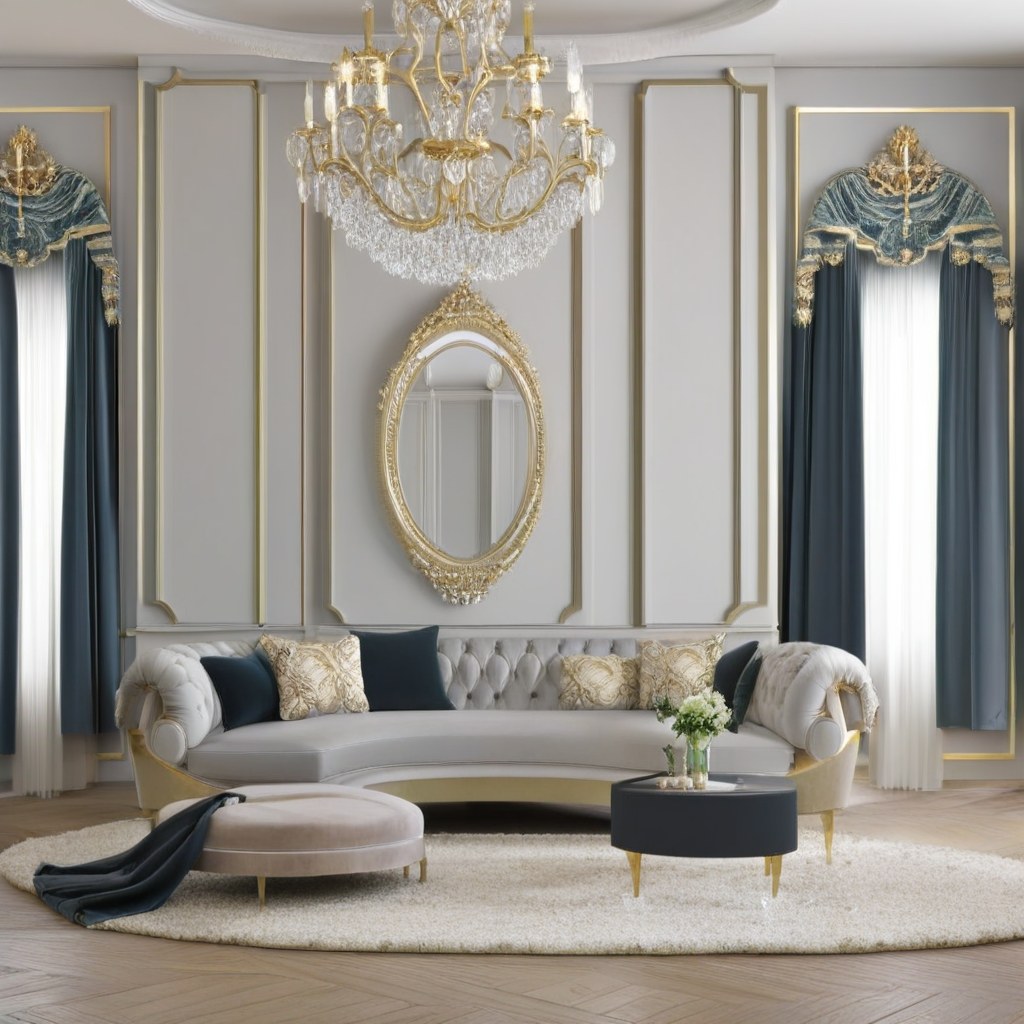 Luxusmöbel Gelsenkirchen: Luxuriöses Wohnzimmer mit Samt Sofa von Casa Padrino